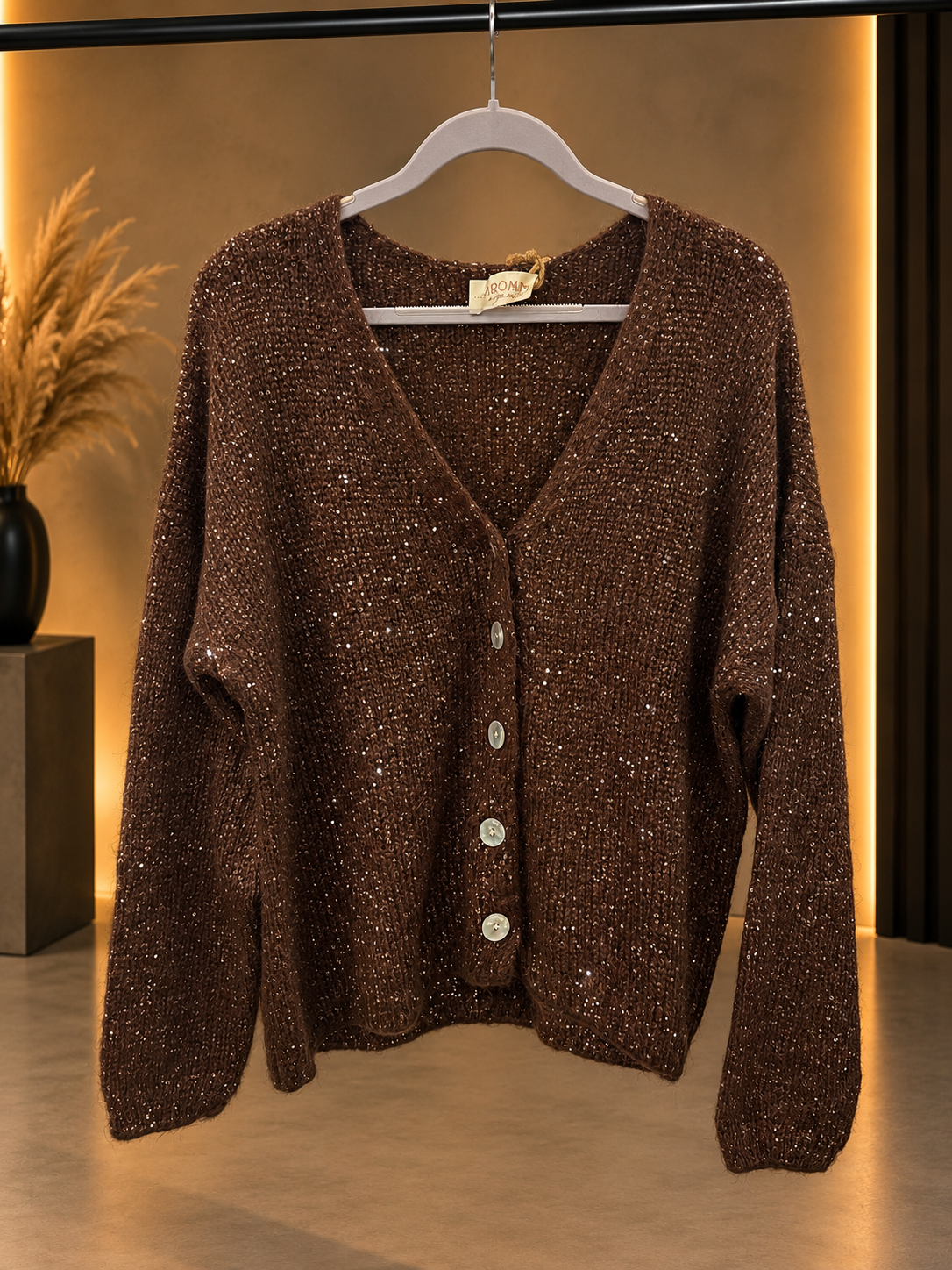 ✨ Gilet en Maille à Paillettes – Chic & Féminin 💕