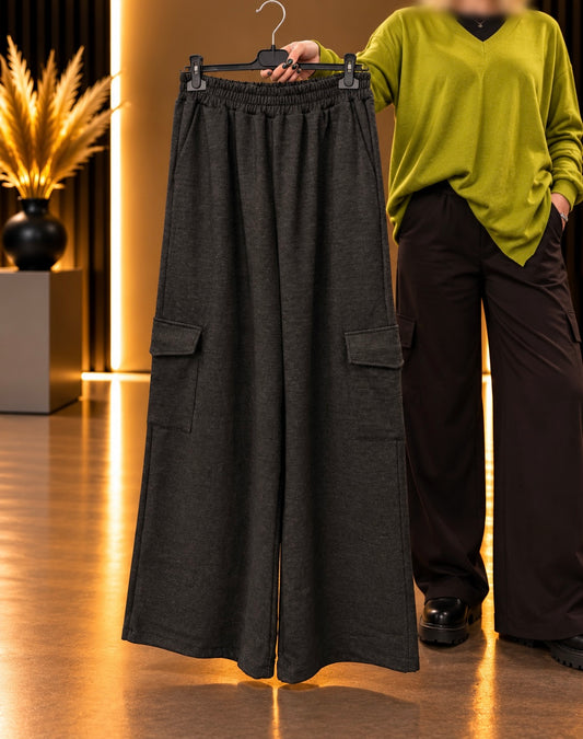 🖤 Pantalon Cargo Wide Leg