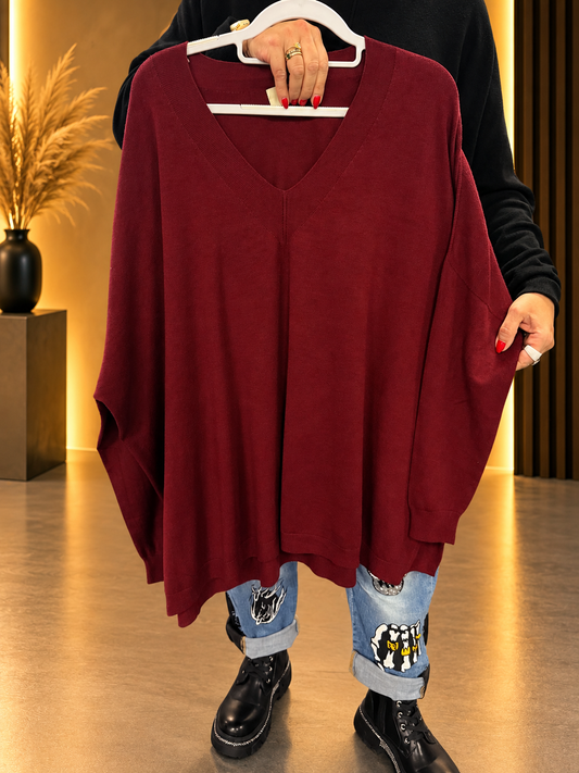 💕 Pull Oversize Col V – Douceur & Tendance ✨