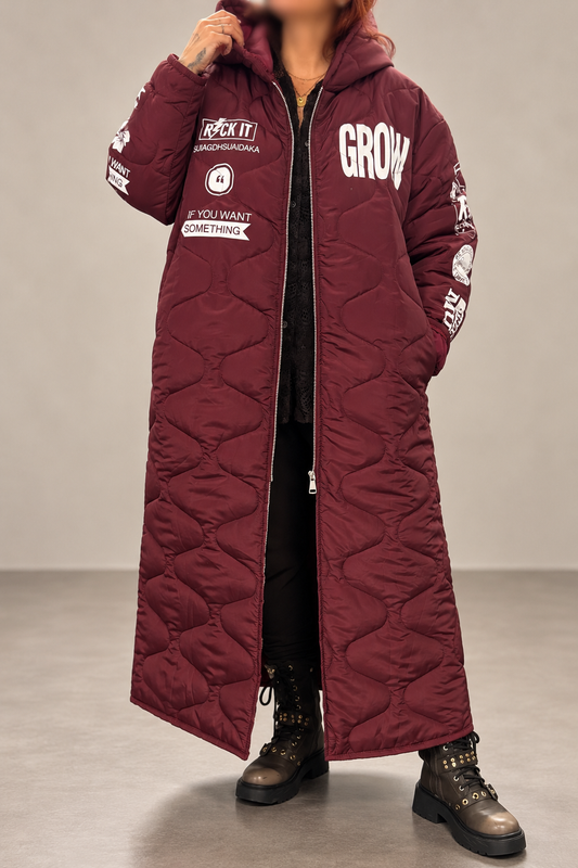 🧥 Manteau Long Matelassé à Capuche – Style Streetwear ✨