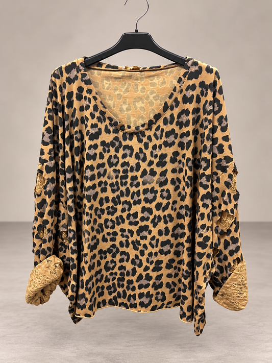 🐆 Haut Oversize à Imprimés – Style Bohème & Tendance ✨