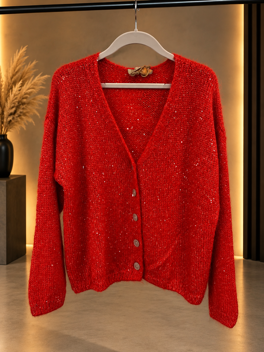 ✨ Gilet en Maille à Paillettes – Chic & Féminin 💕