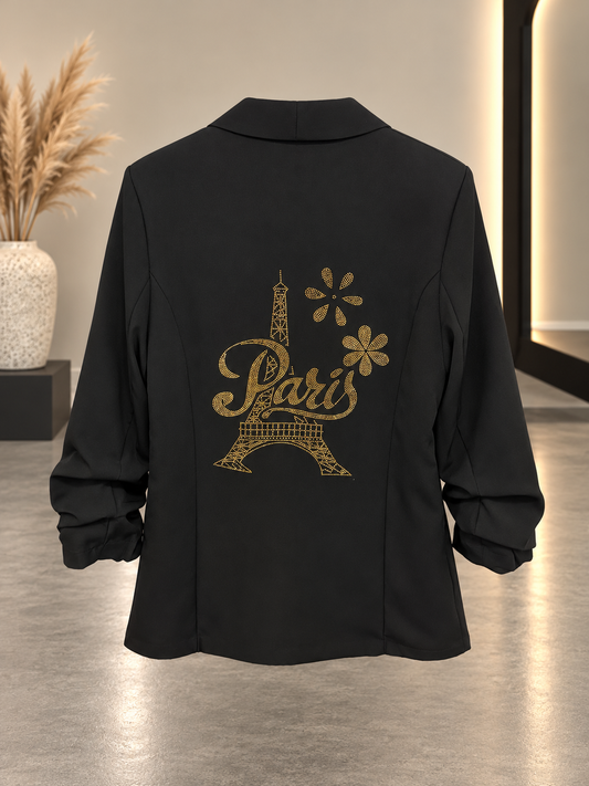 ✨ Blazer à Strass Paris – Chic & Élégant 💕