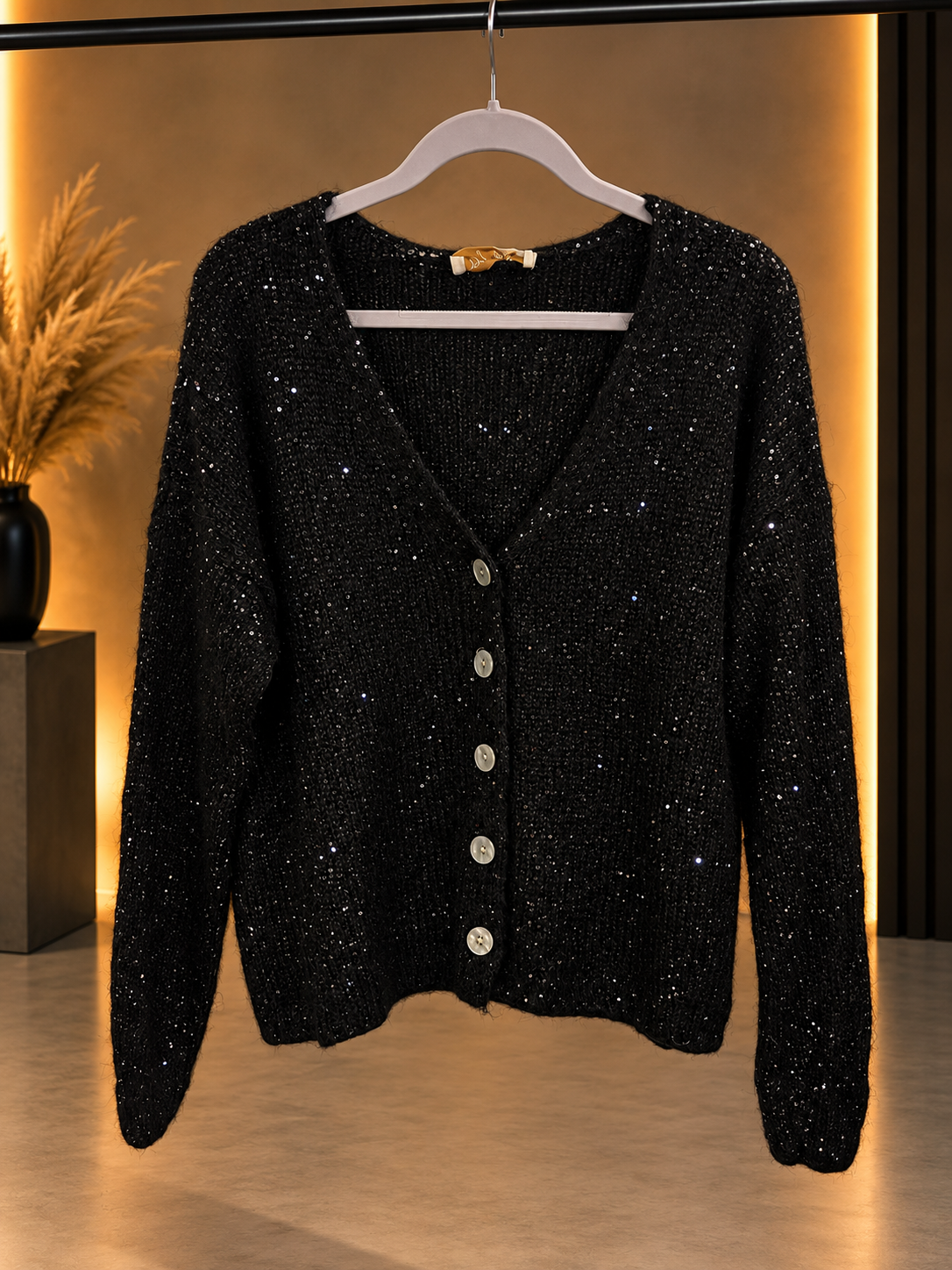✨ Gilet en Maille à Paillettes – Chic & Féminin 💕